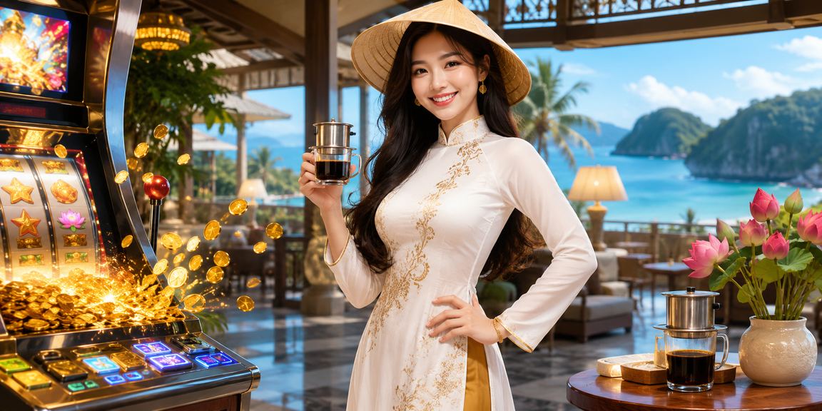 Người chơi thưởng thức slot game kết hợp cà phê tại Hà Nội