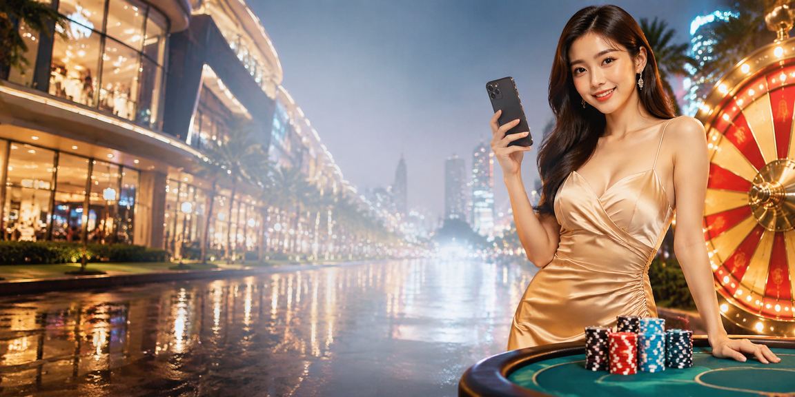 Cảnh cá cược casino sôi động tại Việt Nam với đèn neon rực rỡ